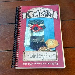 Vintage cookbook gifts in a jar holiday fun